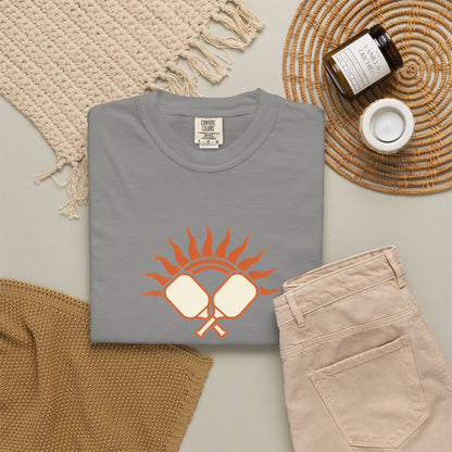 Pickleball Sun Badge Tee Pickler Vintage Minimalist Unisex Shirt