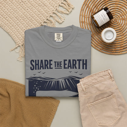 Whale Conservation Tee | Share the Earth Graphic Shirt | Ocean Wildlife Gift | Unisex