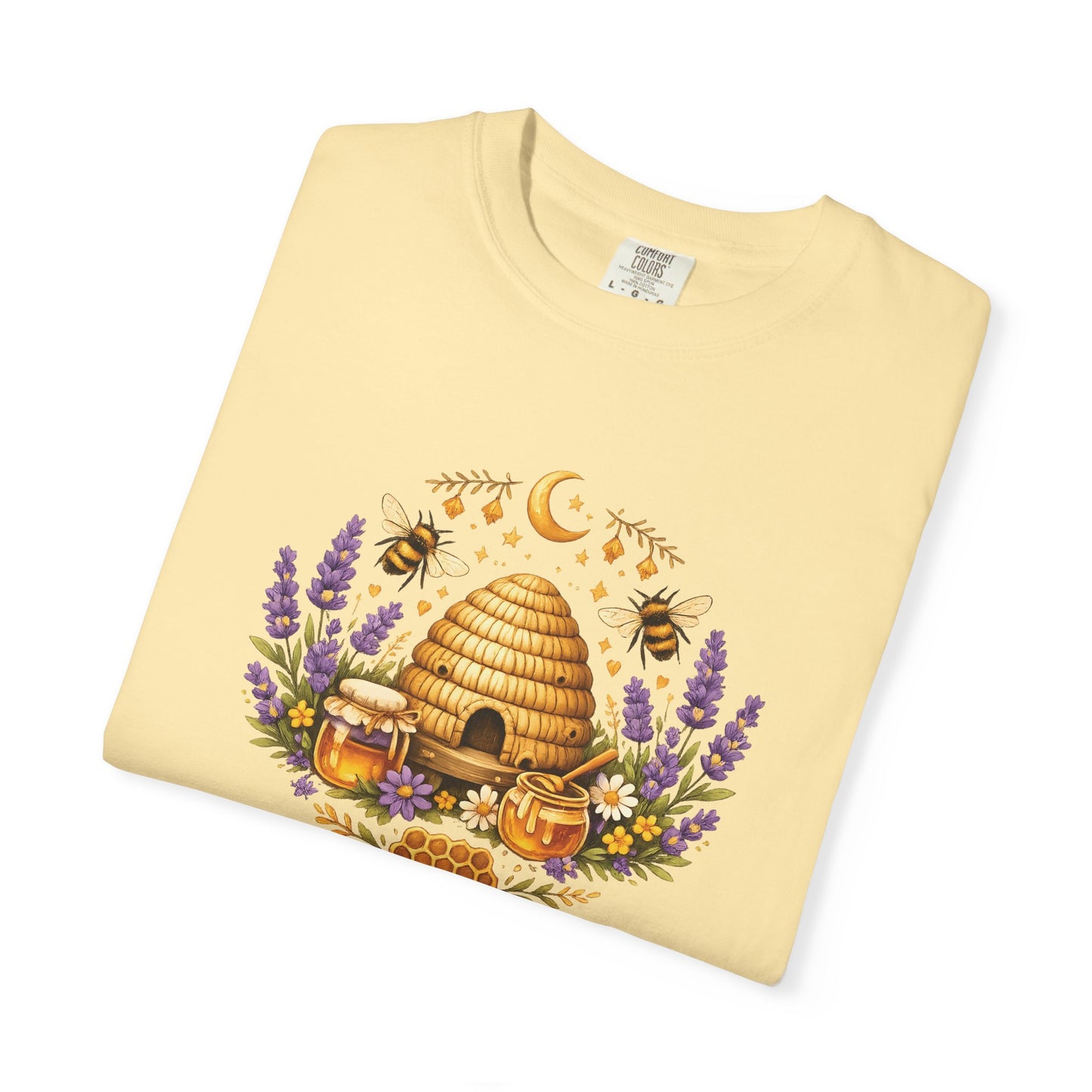 Beehive Honey and Lavender Tee | Vintage Nature Art Shirt | Botanical Garden Gift