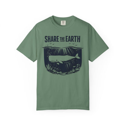 Whale Conservation Tee | Share the Earth Graphic Shirt | Ocean Wildlife Gift | Unisex