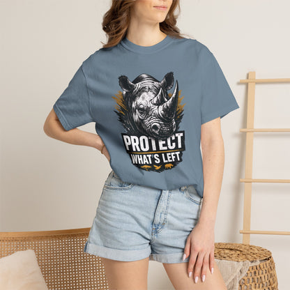 Black Rhino Conservation Tee | Protect What's Left | Endangered Species Shirt | Unisex