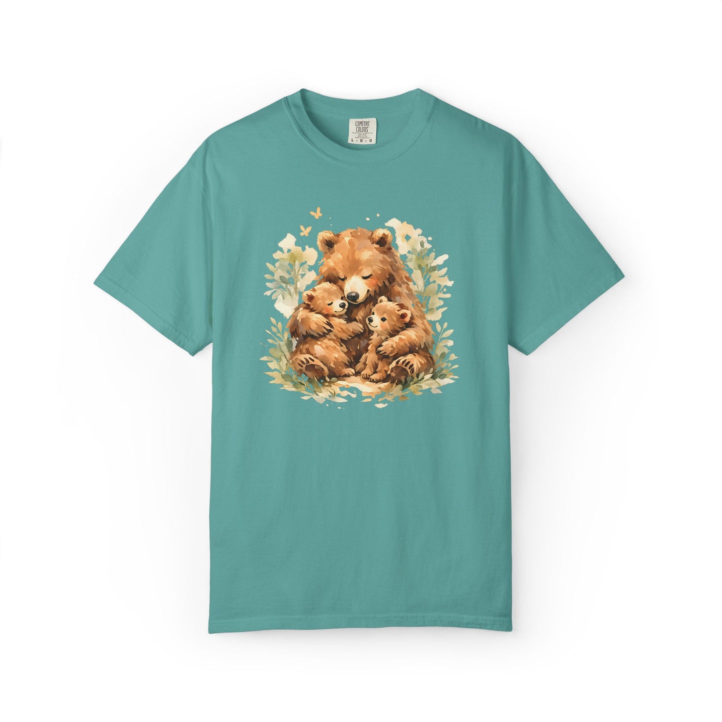 Mother Bear and Cubs Watercolor Tee | Wildlife Art Shirt | Mother Nature Gift | Unisex