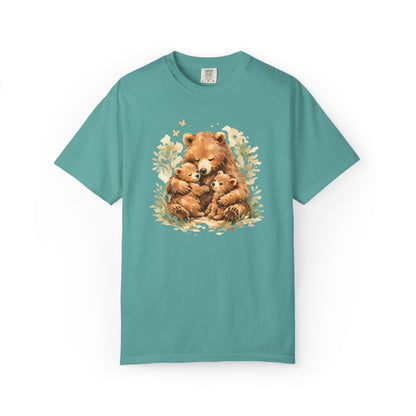 Mother Bear and Cubs Watercolor Tee | Wildlife Art Shirt | Mother Nature Gift | Unisex