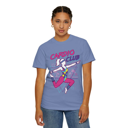 Cardio Club Retro 80s Grid Aerobics Graphic Tee | Vintage Gym Shirt Women