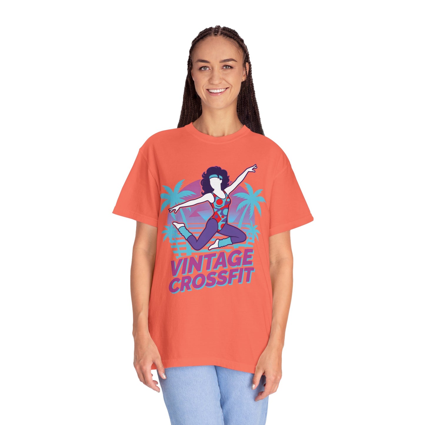 Vintage Crossfit Retro 80s Aerobics Graphic Tee | Gym Shirt Women