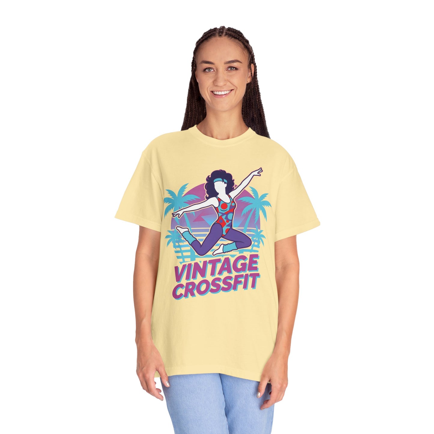 Vintage Crossfit Retro 80s Aerobics Graphic Tee | Gym Shirt Women
