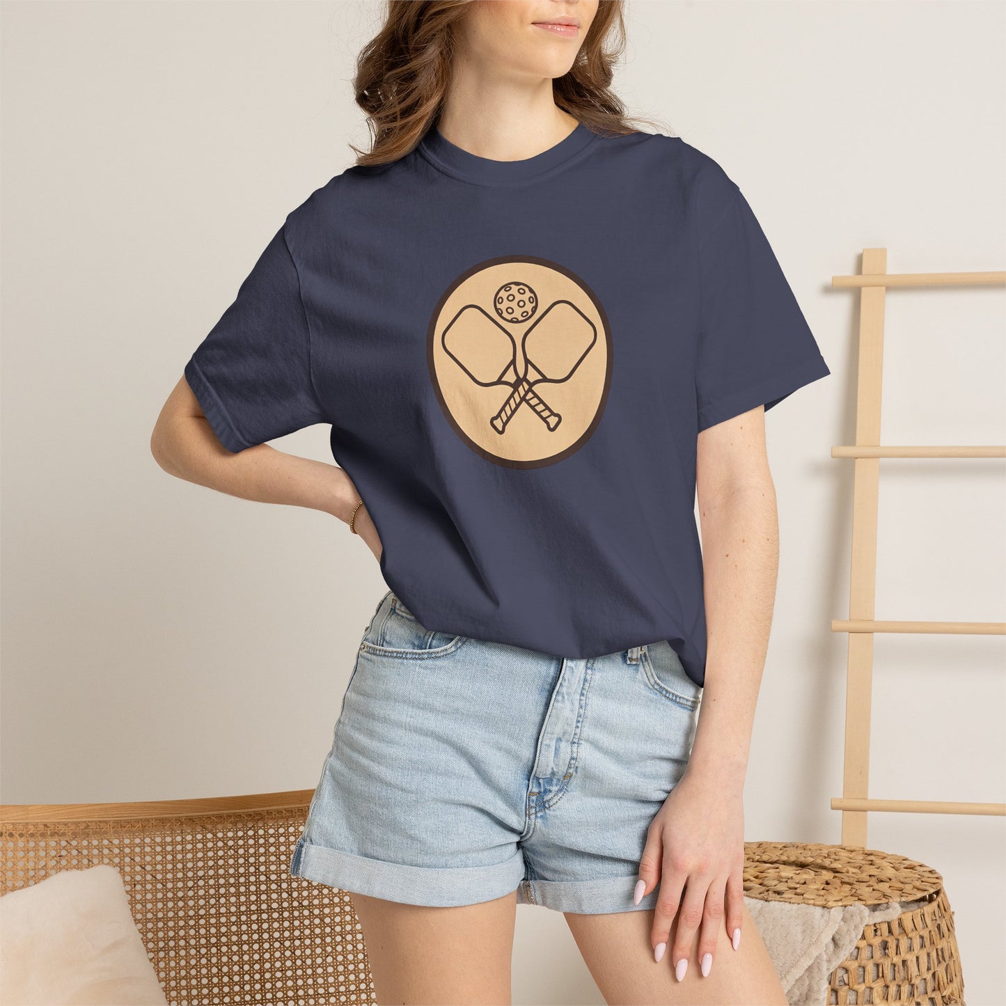 Vintage Pickleball Badge Tee Pickler Crest Minimalist Unisex Shirt
