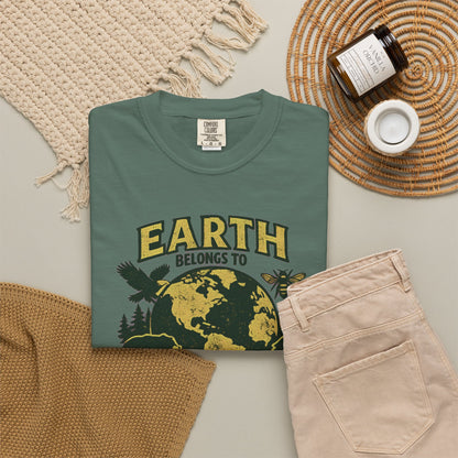 Earth Belongs to Everyone Earth Day Tee | Conservation Art Shirt | Wildlife Gift