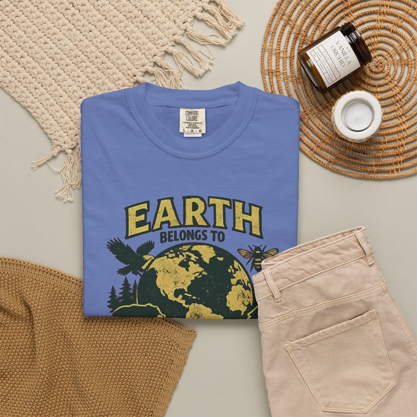 Earth Belongs to Everyone Earth Day Tee | Conservation Art Shirt | Wildlife Gift
