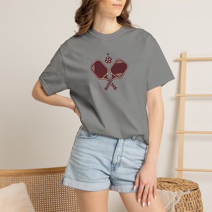Pickleball Heart Icon Tee Pickler Love Minimalist Graphic Unisex Shirt