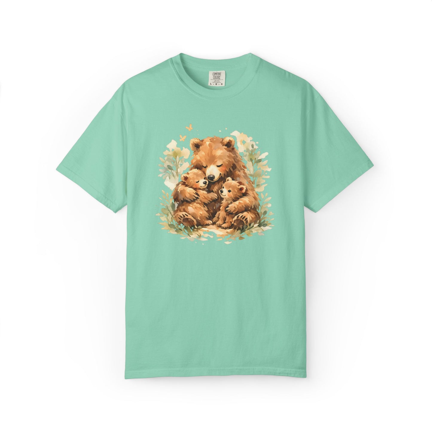 Mother Bear and Cubs Watercolor Tee | Wildlife Art Shirt | Mother Nature Gift | Unisex