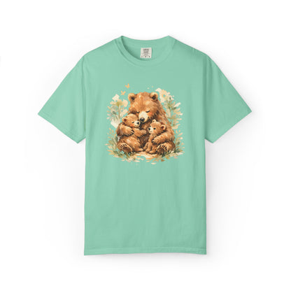 Mother Bear and Cubs Watercolor Tee | Wildlife Art Shirt | Mother Nature Gift | Unisex