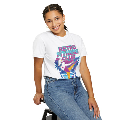 Retro Fitness Club High Kick 80s Tee | Vintage Aerobics Shirt Women