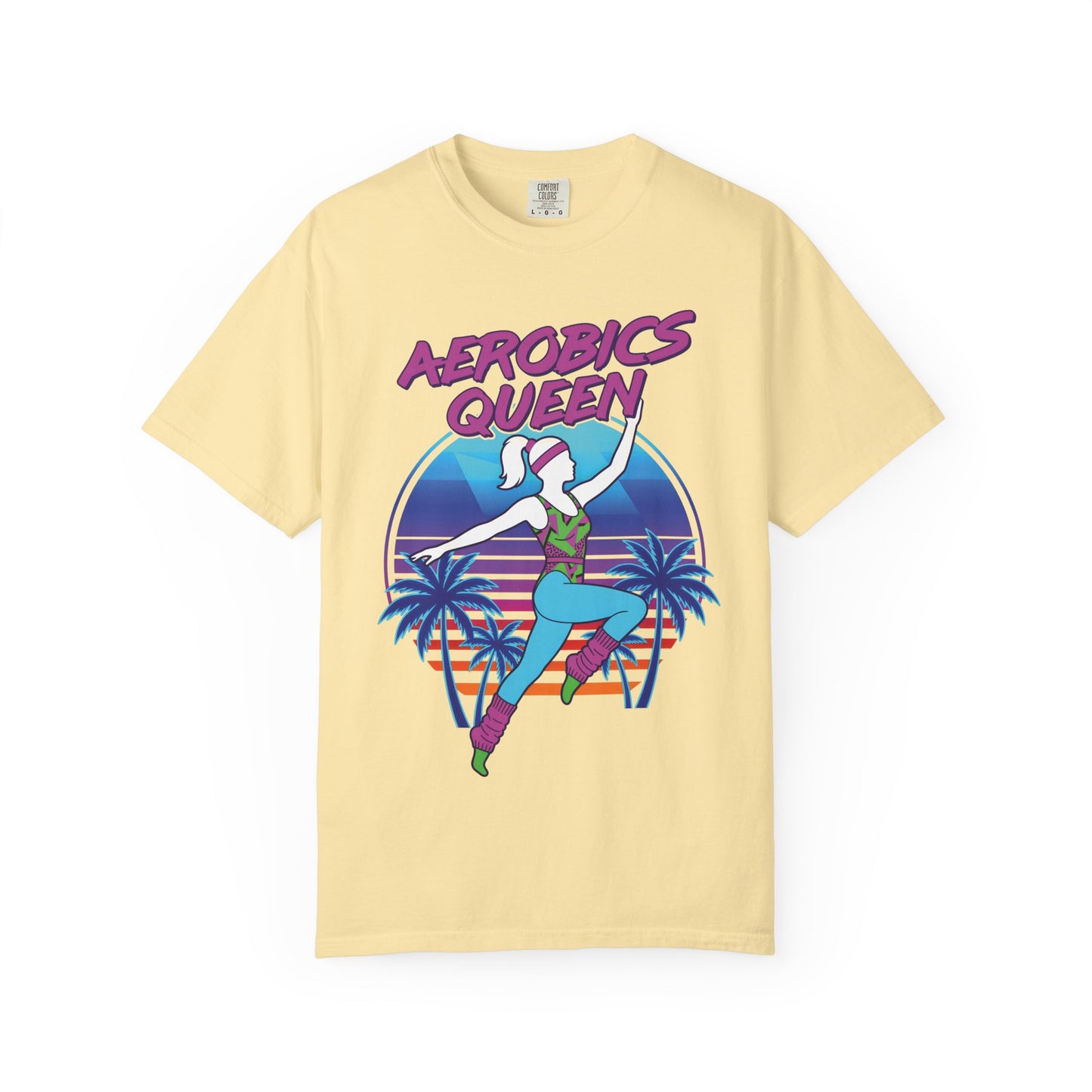 Aerobics Queen Retro 80s Dance Graphic Tee | Vintage Workout Shirt Women