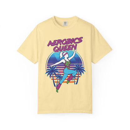 Aerobics Queen Retro 80s Dance Graphic Tee | Vintage Workout Shirt Women