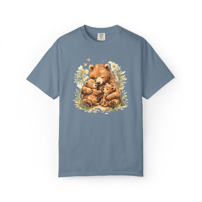 Mother Bear and Cubs Watercolor Tee | Wildlife Art Shirt | Mother Nature Gift | Unisex