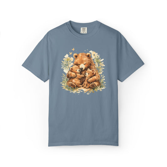 Mother Bear and Cubs Watercolor Tee | Wildlife Art Shirt | Mother Nature Gift | Unisex