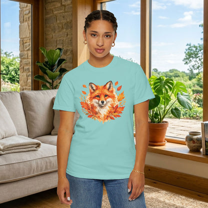 Watercolor Fox Graphic Tee | Autumn Wildlife Art Shirt | Nature Lover Gift | Unisex