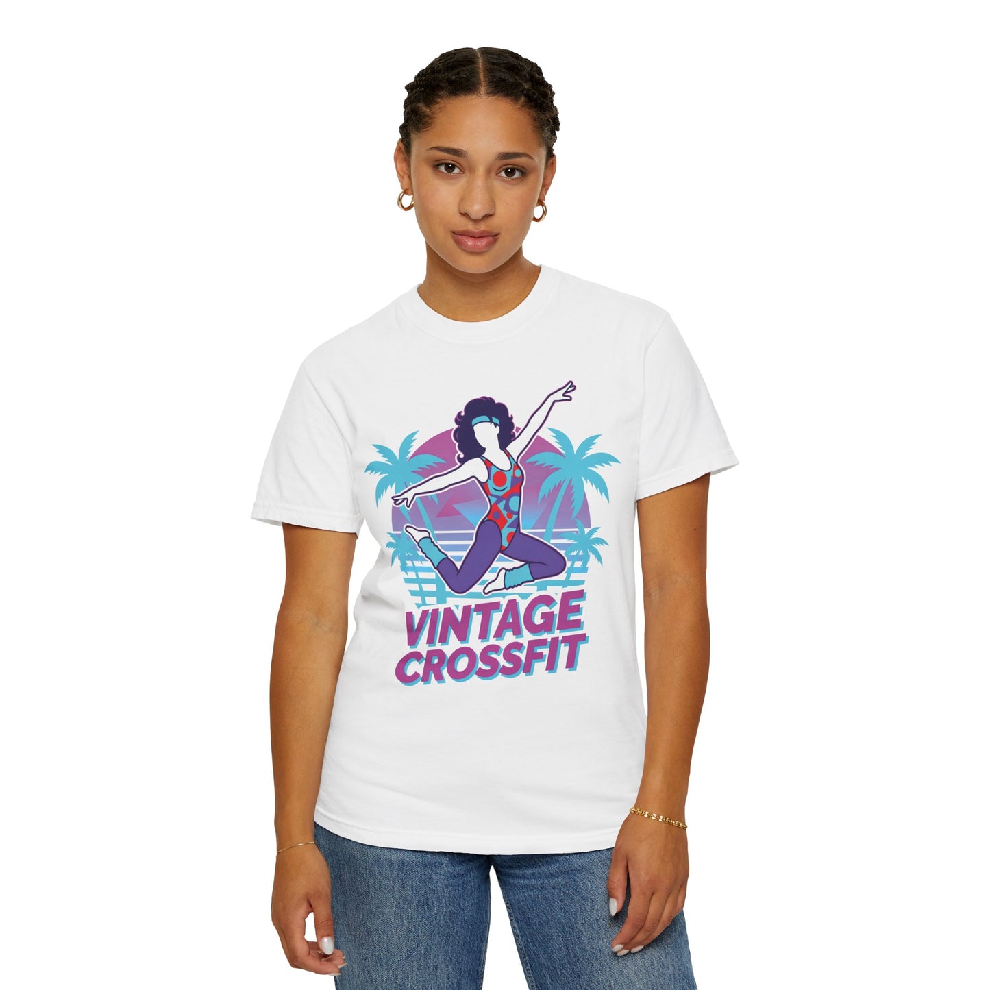 Vintage Crossfit Retro 80s Aerobics Graphic Tee | Gym Shirt Women