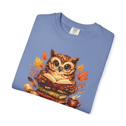 Wise Owl Watercolor Humor Tee | Book Lover Nature Shirt | Whimsical Wildlife Gift