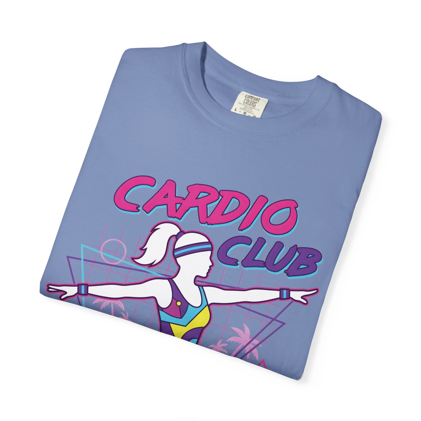 Cardio Club Retro 80s Grid Aerobics Graphic Tee | Vintage Gym Shirt Women