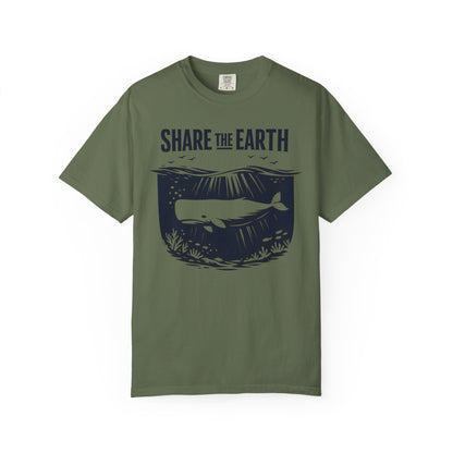 Whale Conservation Tee | Share the Earth Graphic Shirt | Ocean Wildlife Gift | Unisex