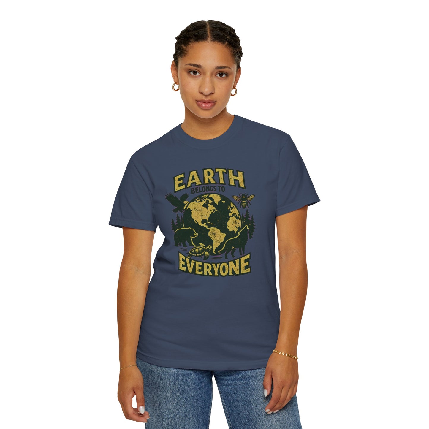 Earth Belongs to Everyone Earth Day Tee | Conservation Art Shirt | Wildlife Gift
