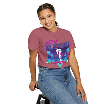 Stay Flexible Retro 80s Splits Aerobics Tee | Vintage Gym Shirt Women