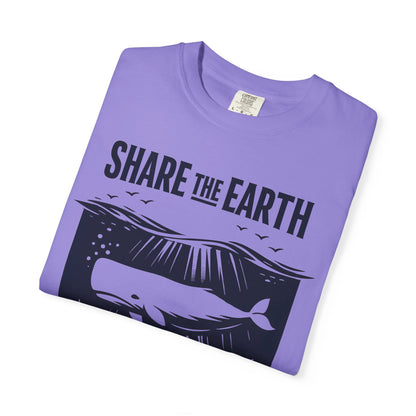 Whale Conservation Tee | Share the Earth Graphic Shirt | Ocean Wildlife Gift | Unisex