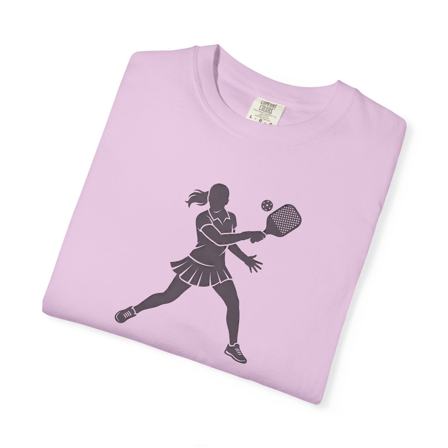 Pickleball Female Silhouette Icon Tee Minimalist Pickler Graphic Women T-Shirt