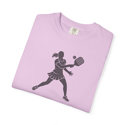 Pickleball Female Silhouette Icon Tee Minimalist Pickler Graphic Women T-Shirt