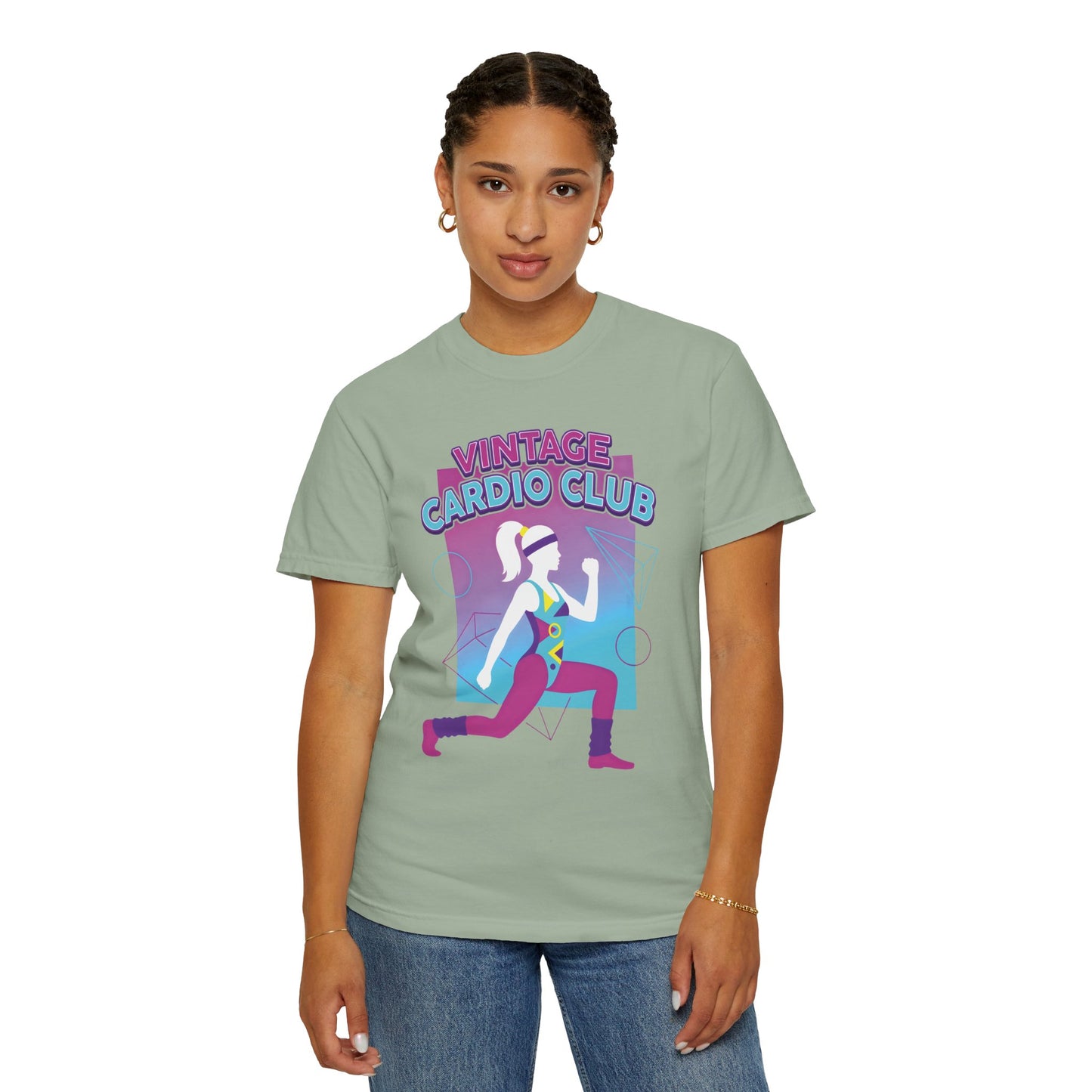 Vintage Cardio Club Retro 80s Lunge Graphic Tee | Workout Shirt Women
