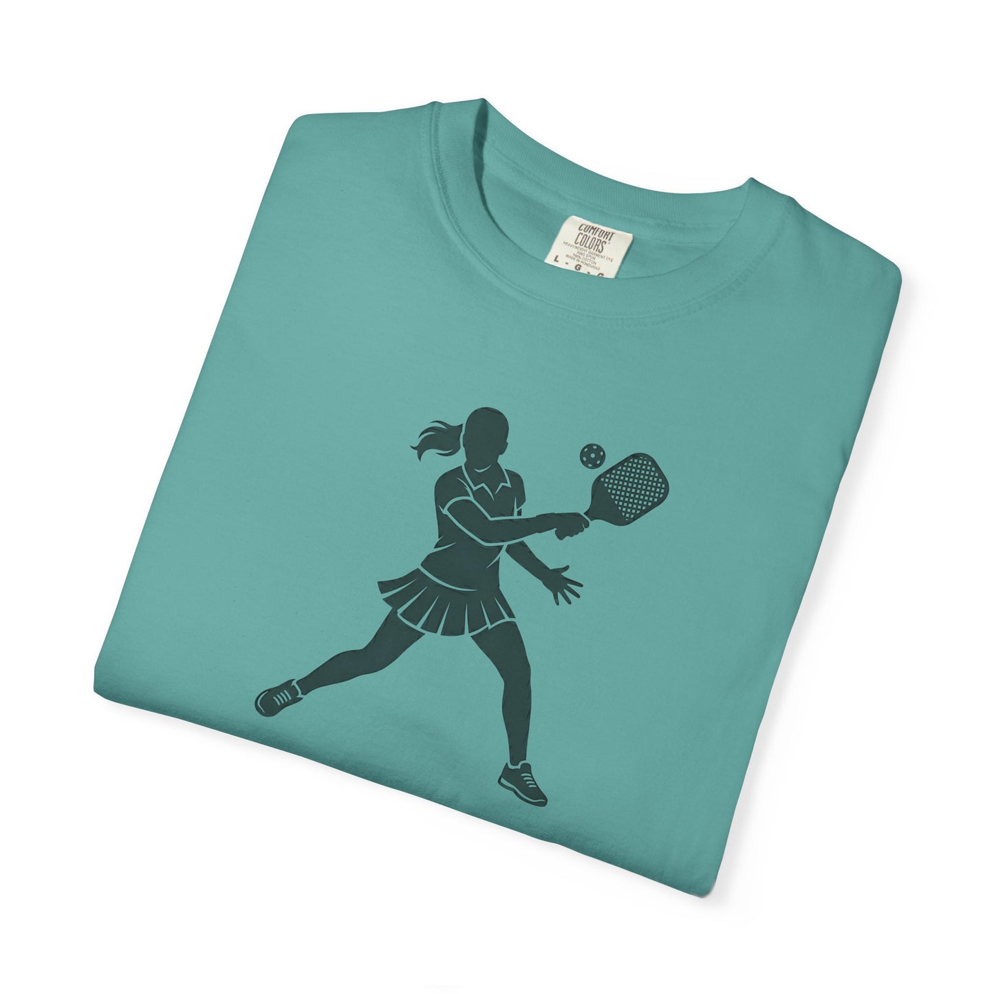Pickleball Female Silhouette Icon Tee Minimalist Pickler Graphic Women T-Shirt