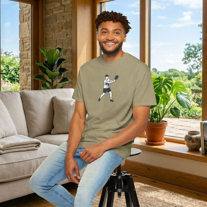 Pickleball Player Silhouette Tee Pickler Minimalist Men's Graphic Shirt