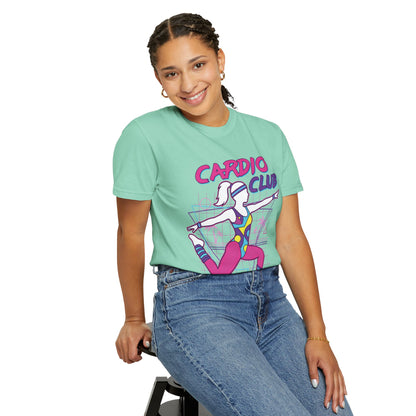 Cardio Club Retro 80s Grid Aerobics Graphic Tee | Vintage Gym Shirt Women