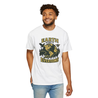 Earth Belongs to Everyone Earth Day Tee | Conservation Art Shirt | Wildlife Gift