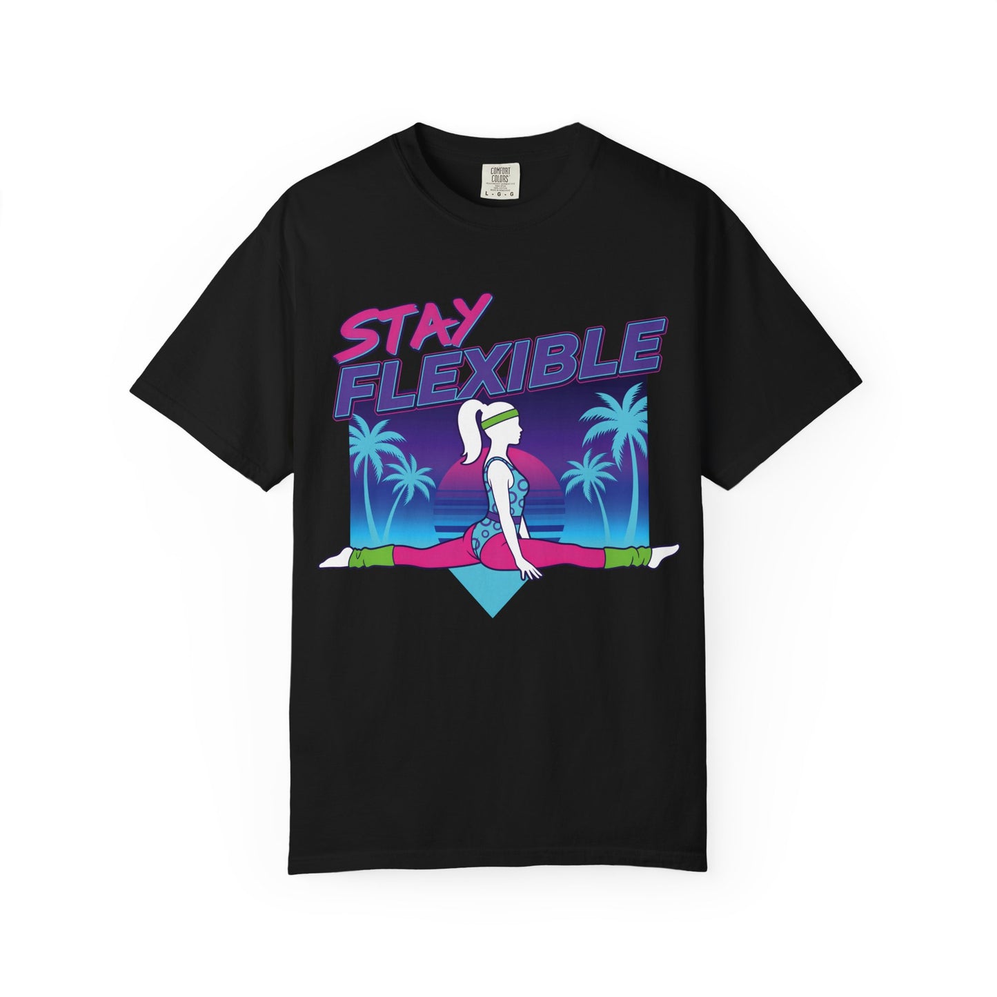 Stay Flexible Retro 80s Splits Aerobics Tee | Vintage Gym Shirt Women