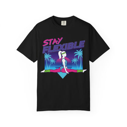 Stay Flexible Retro 80s Splits Aerobics Tee | Vintage Gym Shirt Women