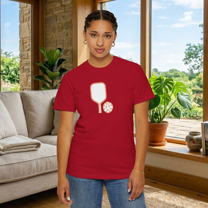 Pickleball Paddle And Ball Icon Tee Minimalist Pickler Unisex T-Shirt