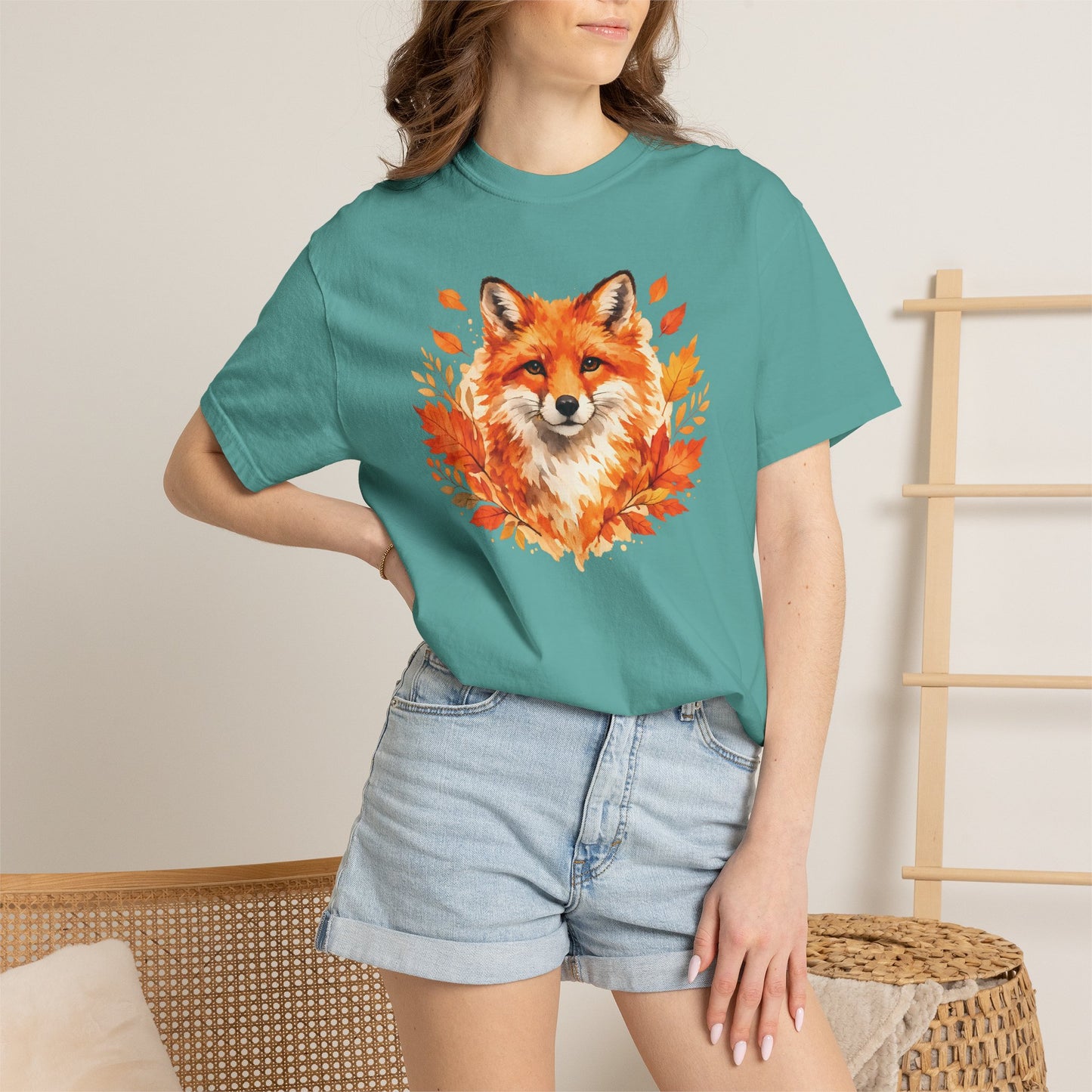 Watercolor Fox Graphic Tee | Autumn Wildlife Art Shirt | Nature Lover Gift | Unisex