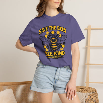 Save the Bees Graphic Tee | Bee Kind Conservation Shirt | Earth Day Gift | Nature Tee