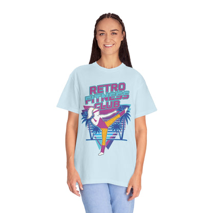 Retro Fitness Club High Kick 80s Tee | Vintage Aerobics Shirt Women