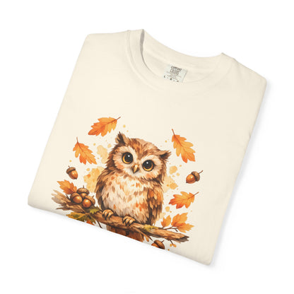 Watercolor Owl Graphic Tee | Autumn Wildlife Art Shirt | Owl Lover Gift
