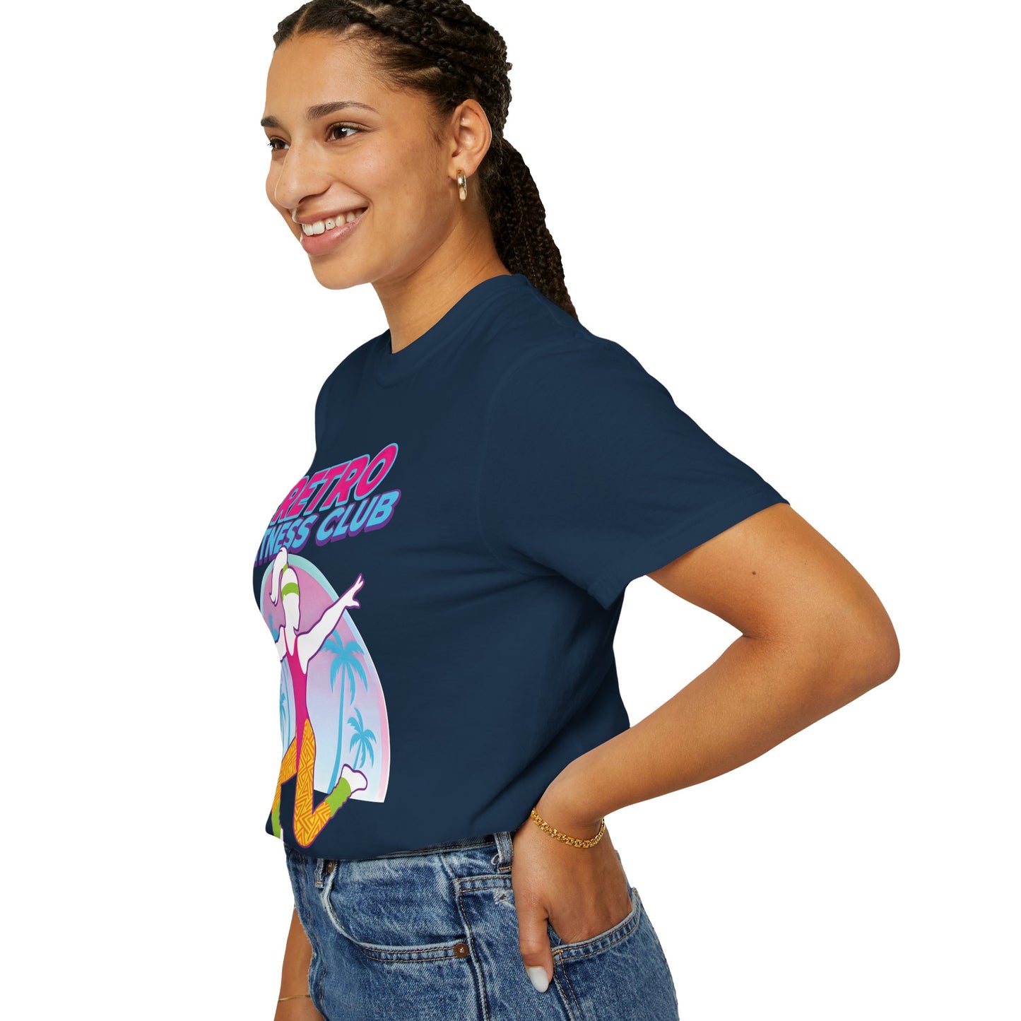 Retro Fitness Club 80s Aerobics Graphic Tee | Vintage Gym Shirt Women