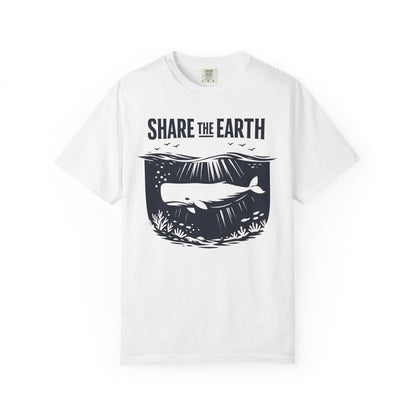 Whale Conservation Tee | Share the Earth Graphic Shirt | Ocean Wildlife Gift | Unisex