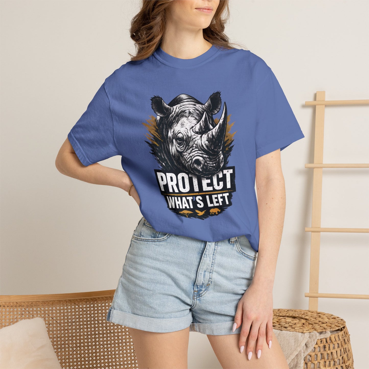 Black Rhino Conservation Tee | Protect What's Left | Endangered Species Shirt | Unisex