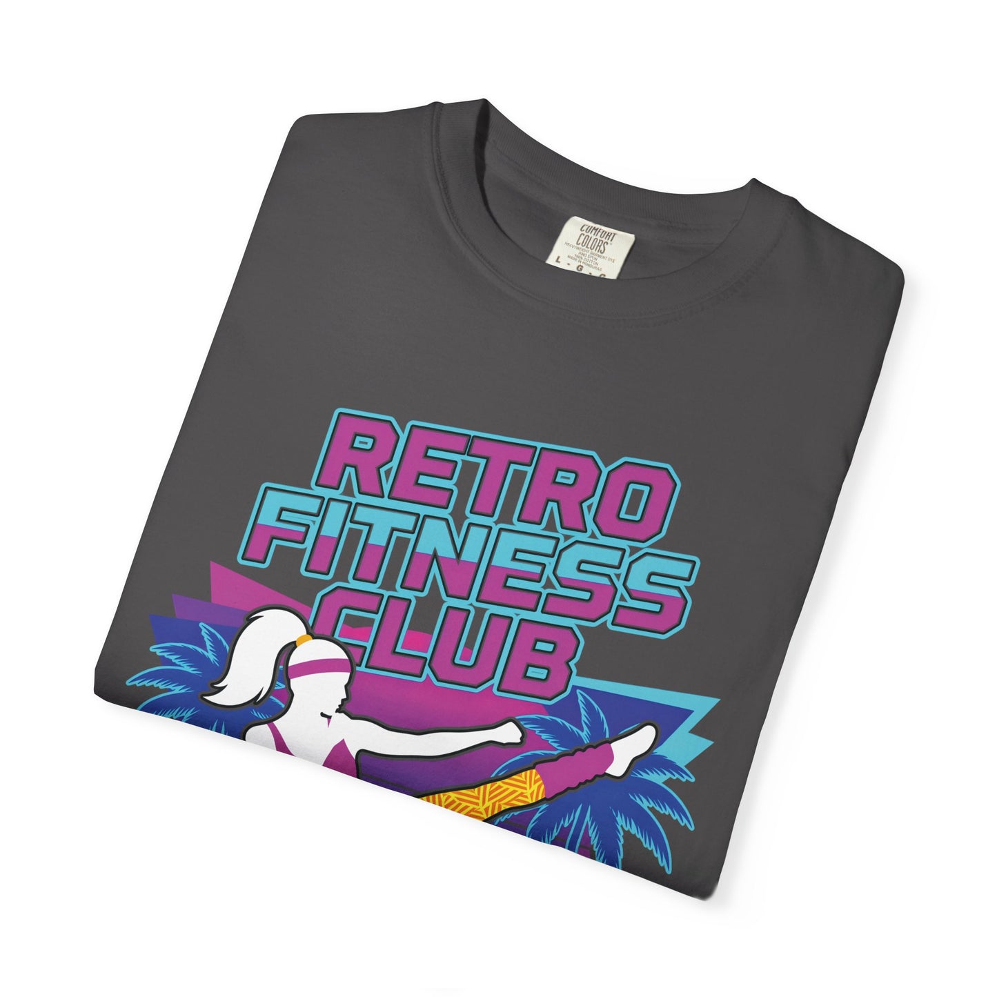 Retro Fitness Club High Kick 80s Tee | Vintage Aerobics Shirt Women