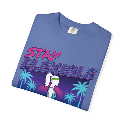 Stay Flexible Retro 80s Splits Aerobics Tee | Vintage Gym Shirt Women