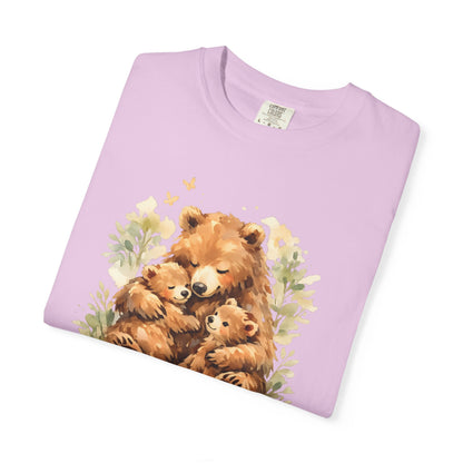 Mother Bear and Cubs Watercolor Tee | Wildlife Art Shirt | Mother Nature Gift | Unisex