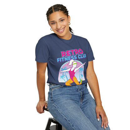 Retro Fitness Club 80s Aerobics Graphic Tee | Vintage Gym Shirt Women